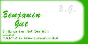 benjamin gut business card